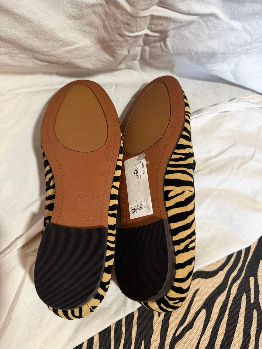Vionic Zebra-Print Slip-On Loafer in Black and Tan - Picture 2 of 4